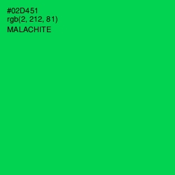 #02D451 - Malachite Color Image