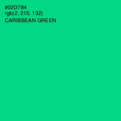 #02D784 - Caribbean Green Color Image