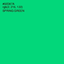 #02D87A - Spring Green Color Image