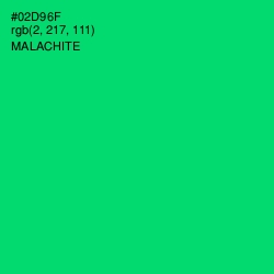 #02D96F - Malachite Color Image