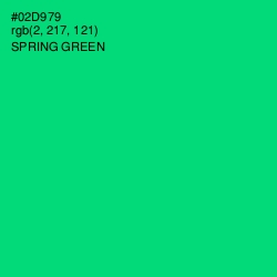 #02D979 - Spring Green Color Image