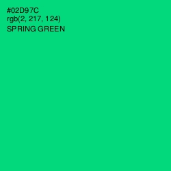 #02D97C - Spring Green Color Image