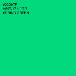 #02D97F - Spring Green Color Image