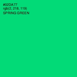 #02DA77 - Spring Green Color Image