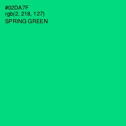 #02DA7F - Spring Green Color Image