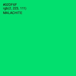 #02DF6F - Malachite Color Image