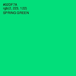 #02DF7A - Spring Green Color Image