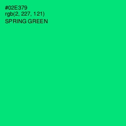 #02E379 - Spring Green Color Image