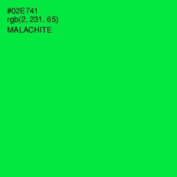 #02E741 - Malachite Color Image