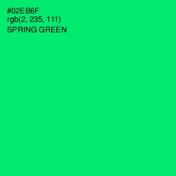 #02EB6F - Spring Green Color Image