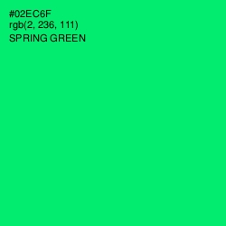 #02EC6F - Spring Green Color Image