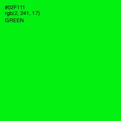 #02F111 - Green Color Image