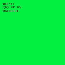 #02F141 - Malachite Color Image