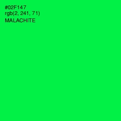 #02F147 - Malachite Color Image