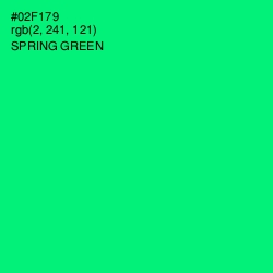 #02F179 - Spring Green Color Image