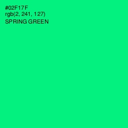 #02F17F - Spring Green Color Image