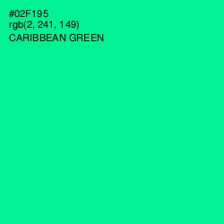 #02F195 - Caribbean Green Color Image
