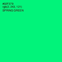 #02F379 - Spring Green Color Image