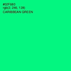 #02F680 - Caribbean Green Color Image