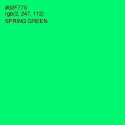 #02F770 - Spring Green Color Image