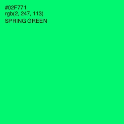 #02F771 - Spring Green Color Image