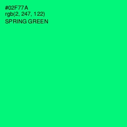 #02F77A - Spring Green Color Image