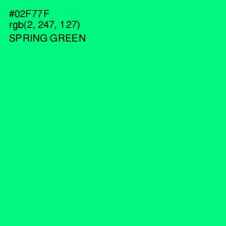 #02F77F - Spring Green Color Image