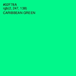 #02F78A - Caribbean Green Color Image