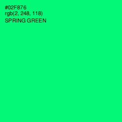 #02F876 - Spring Green Color Image