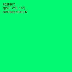 #02F971 - Spring Green Color Image