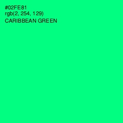 #02FE81 - Caribbean Green Color Image