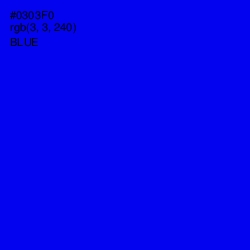 #0303F0 - Blue Color Image