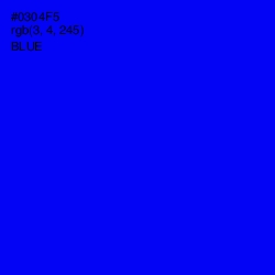 #0304F5 - Blue Color Image