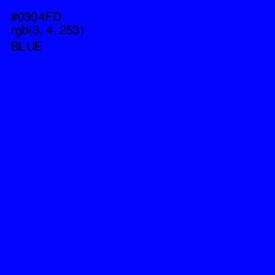 #0304FD - Blue Color Image