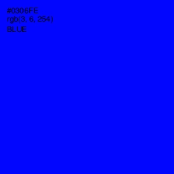 #0306FE - Blue Color Image