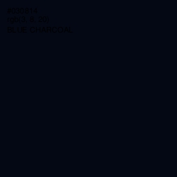 #030814 - Blue Charcoal Color Image