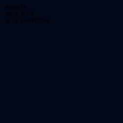 #030819 - Blue Charcoal Color Image