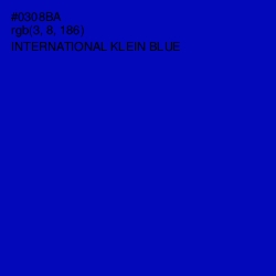 #0308BA - International Klein Blue Color Image