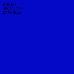 #0309C7 - Dark Blue Color Image