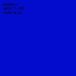 #030BCD - Dark Blue Color Image