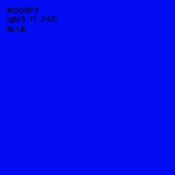 #030BF3 - Blue Color Image