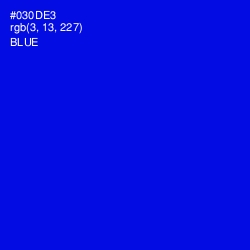 #030DE3 - Blue Color Image