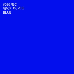 #030FEC - Blue Color Image