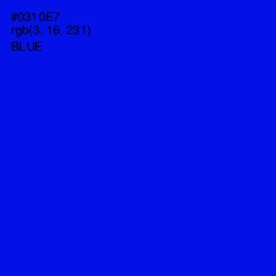 #0310E7 - Blue Color Image