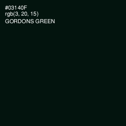 #03140F - Gordons Green Color Image