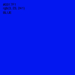 #0317F1 - Blue Color Image