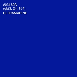 #03189A - Ultramarine Color Image