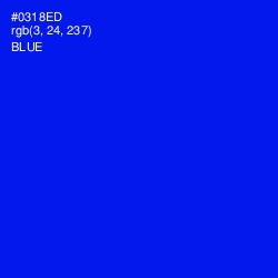 #0318ED - Blue Color Image