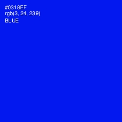 #0318EF - Blue Color Image