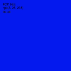 #0319EE - Blue Color Image